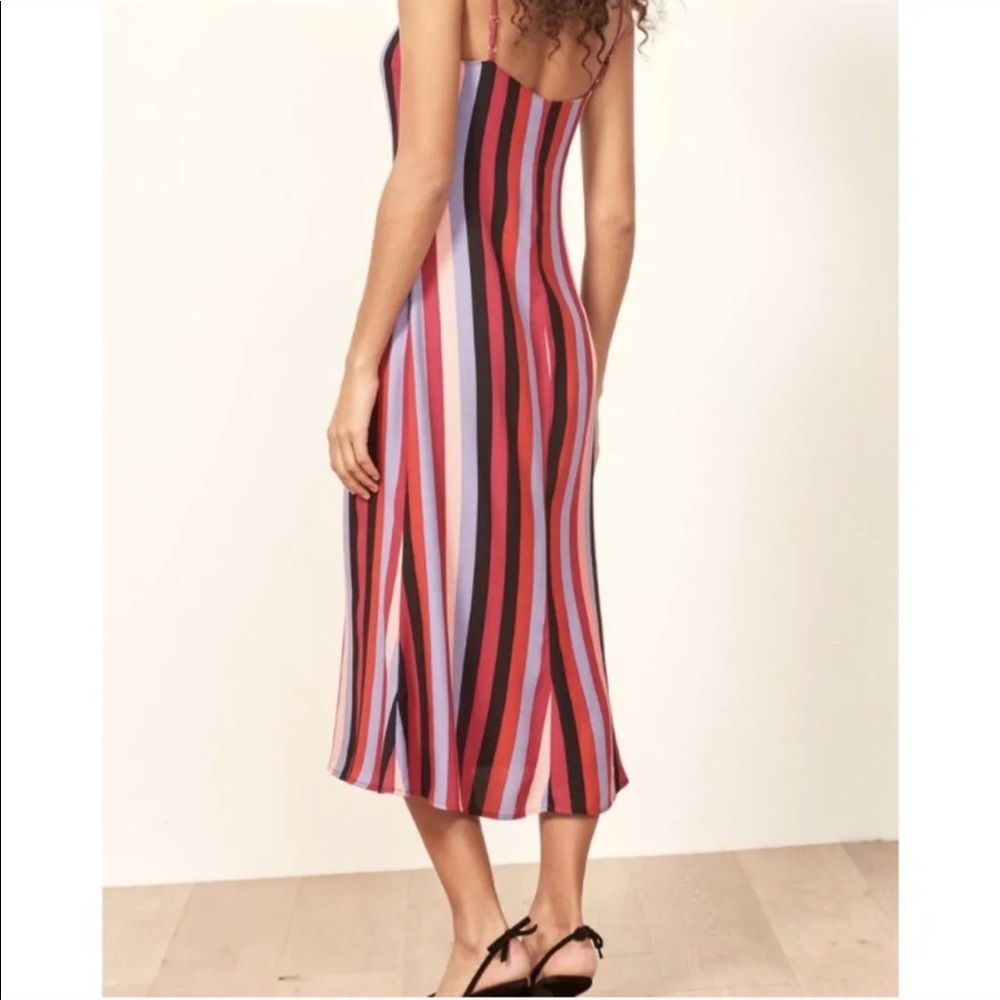 NEw! Reformation Rosaly Dress Isabel Stripe Sz 6 - Picture 2 of 3